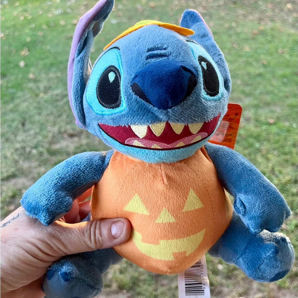 Disney Stitch Halloween Jack O’Lantern Plush New with Tags